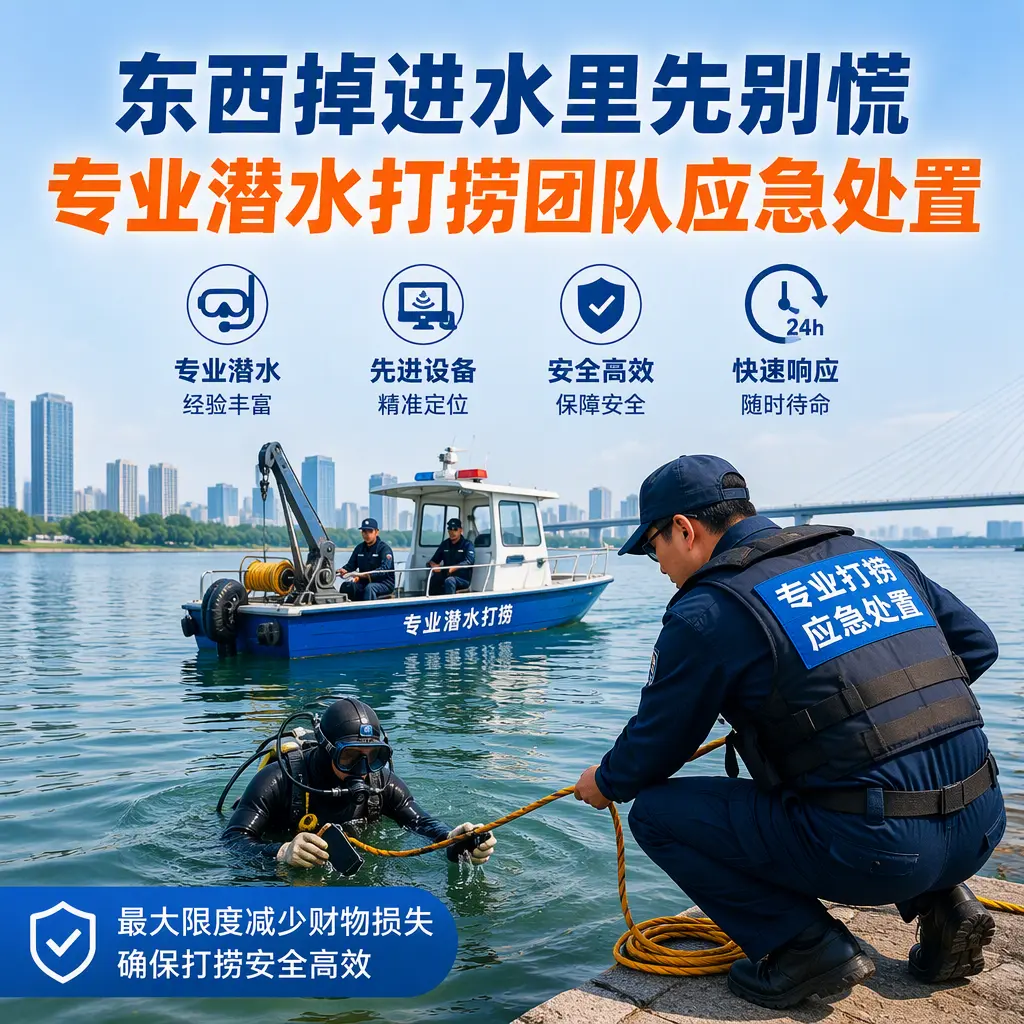 汤旺东西掉进水里先别慌，专业潜水打捞团队应急处置