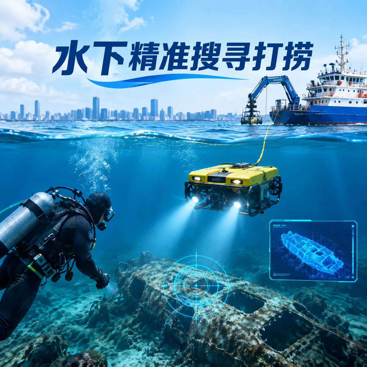 汤旺水下精准搜寻打捞